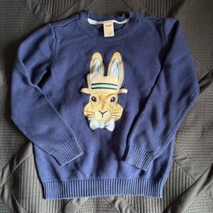 Gymboree Navy Sweater with Rabbit Motif